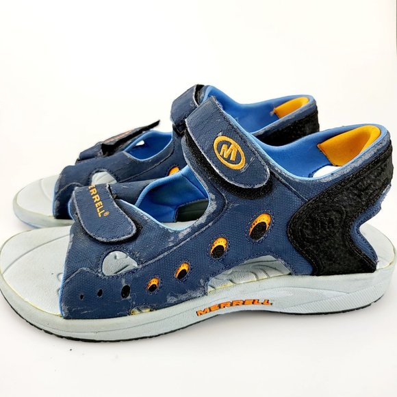 MERRELL Navy Panther Sandal‎ Junior 6 Flexible Outdoor Hiking Climbing Adventure - Picture 1 of 11